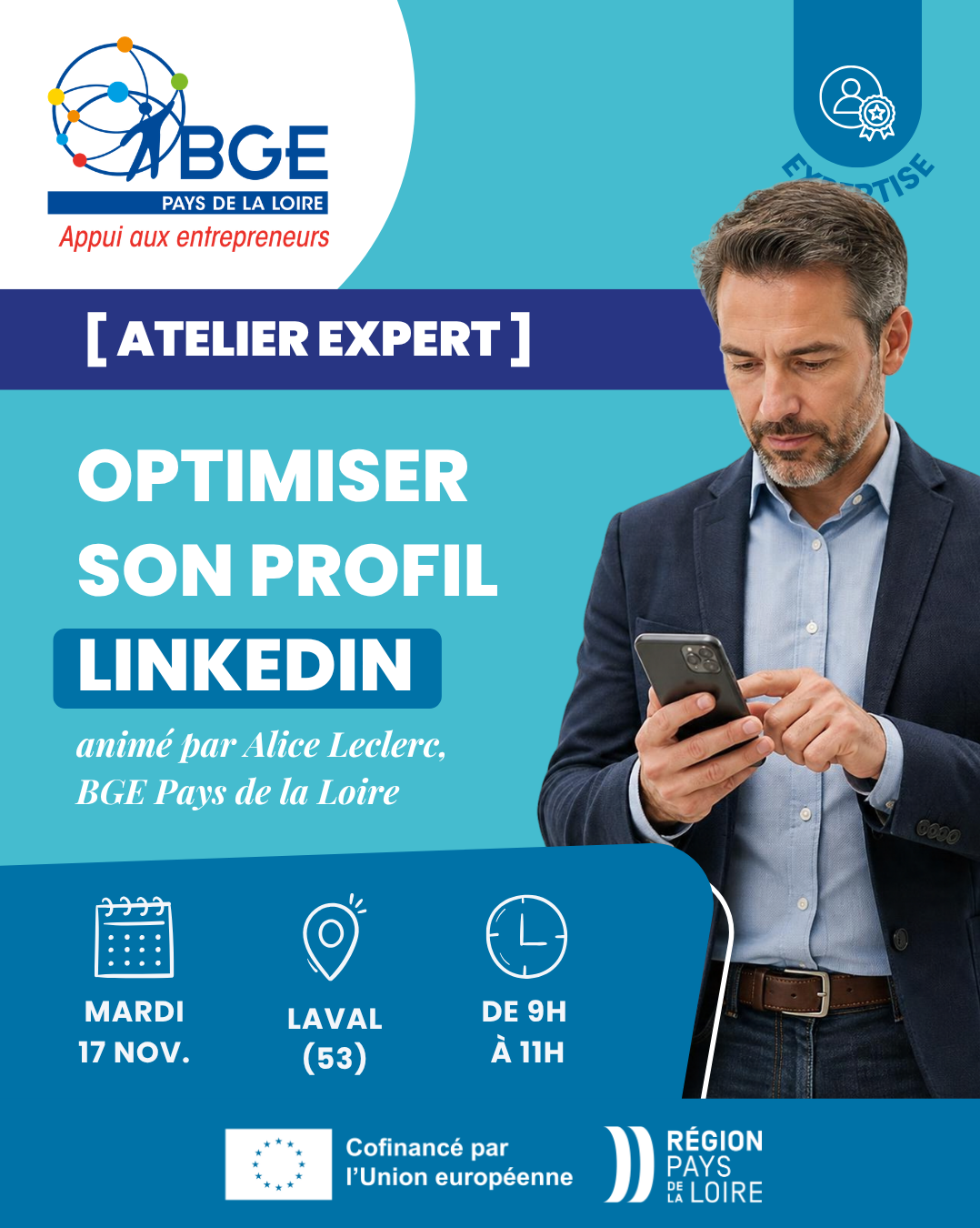 ATELIER EXPERT - Optimiser son profil LinkedIn (Laval)