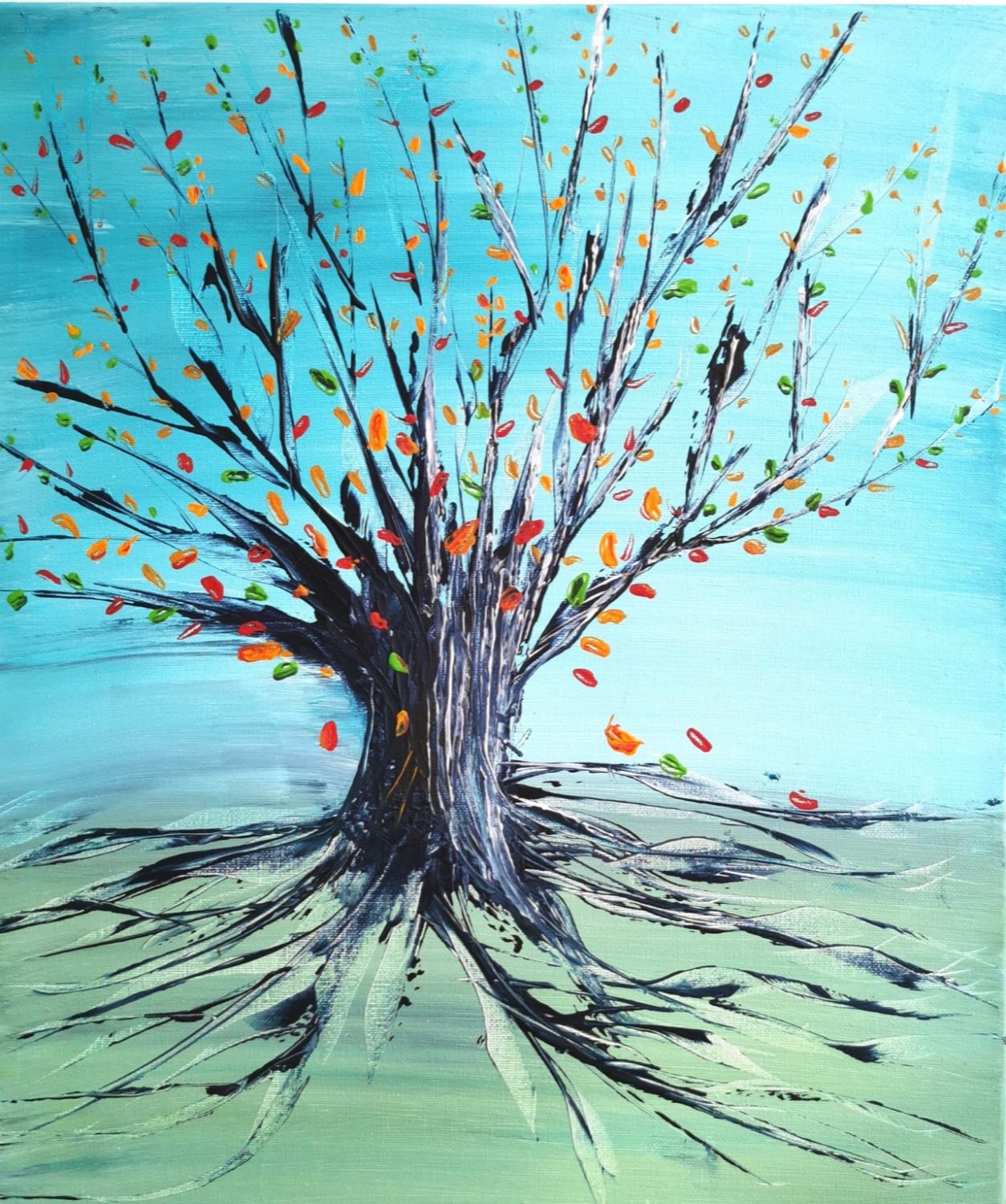 Atelier peinture au couteau : L'arbre