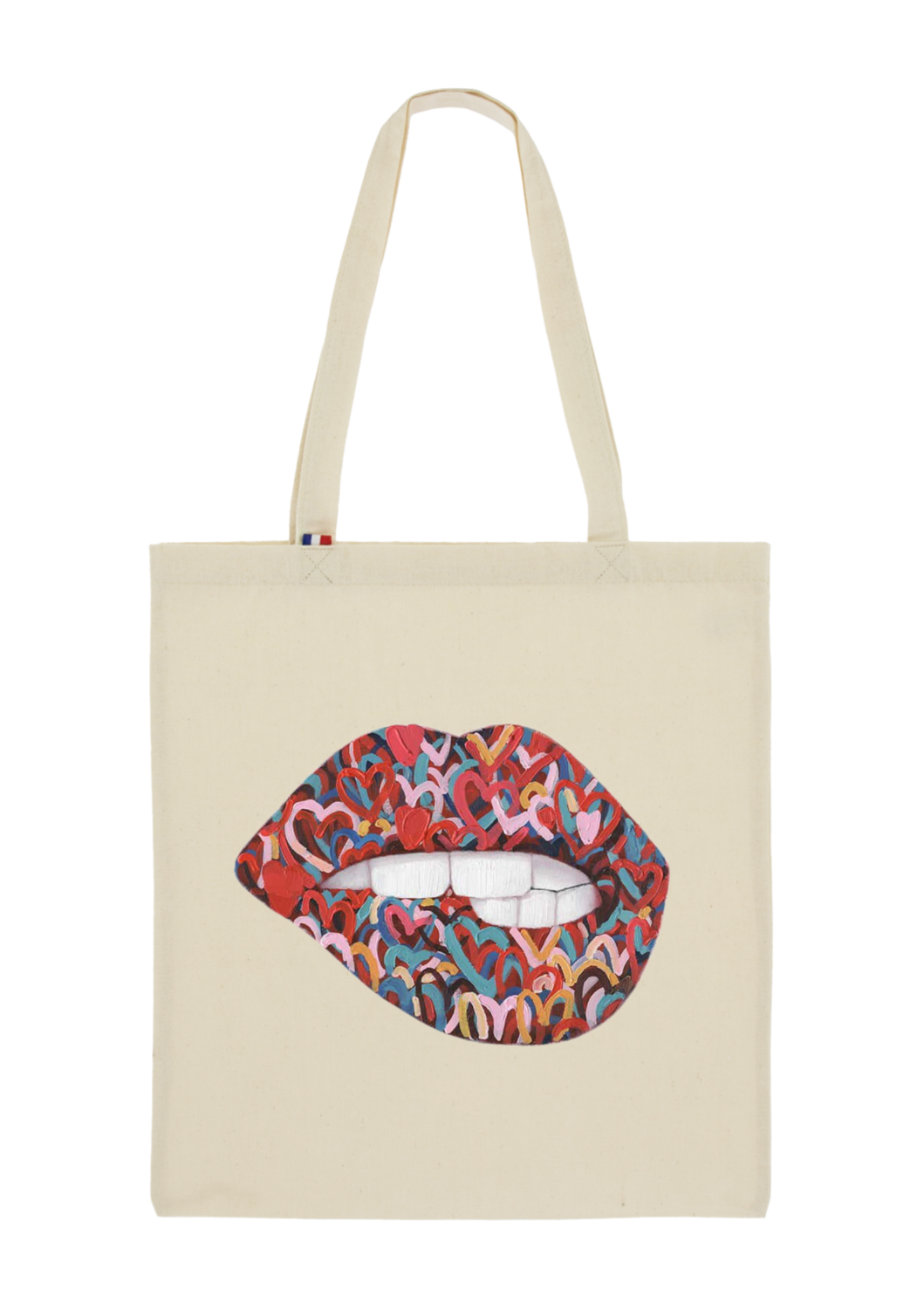 Atelier peinture du tote bag EMBRASSE MOI