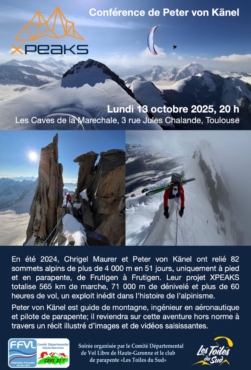 XPEAKS : 82 sommets alpins à pied et en parapente