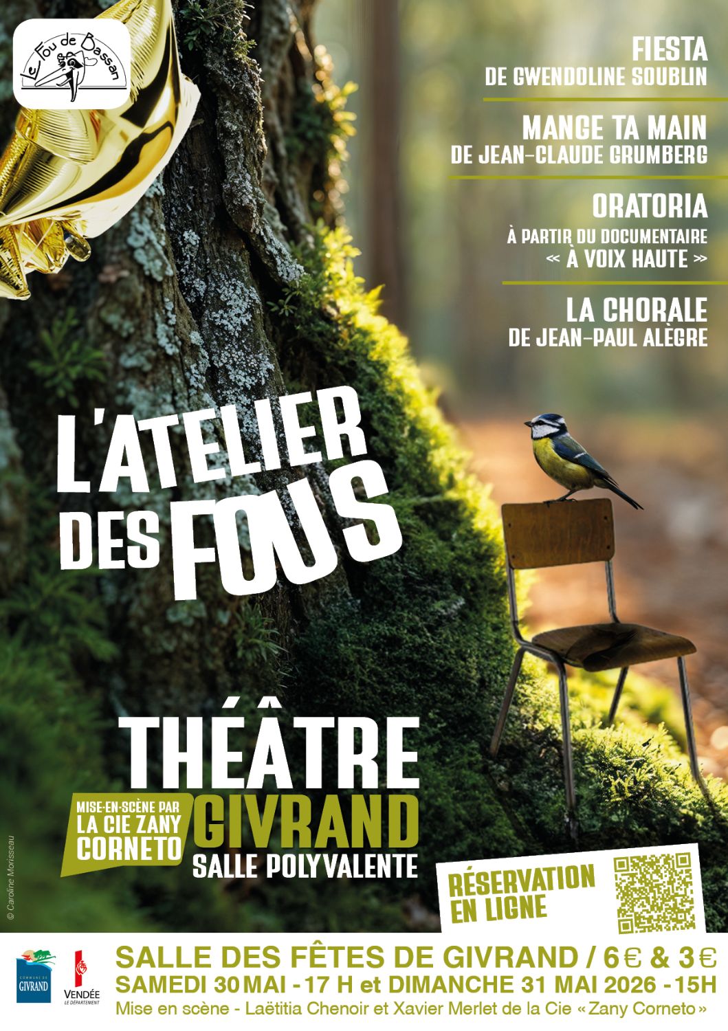 L'atelier des Fous - 31 mai 2026 - 15h
