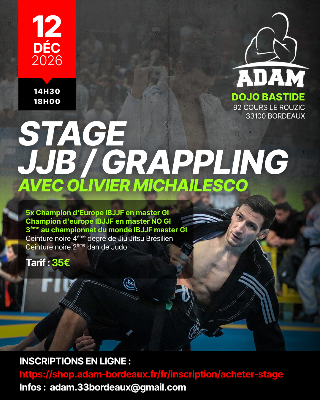 Stage JJB / Grappling - Olivier Michailesco
