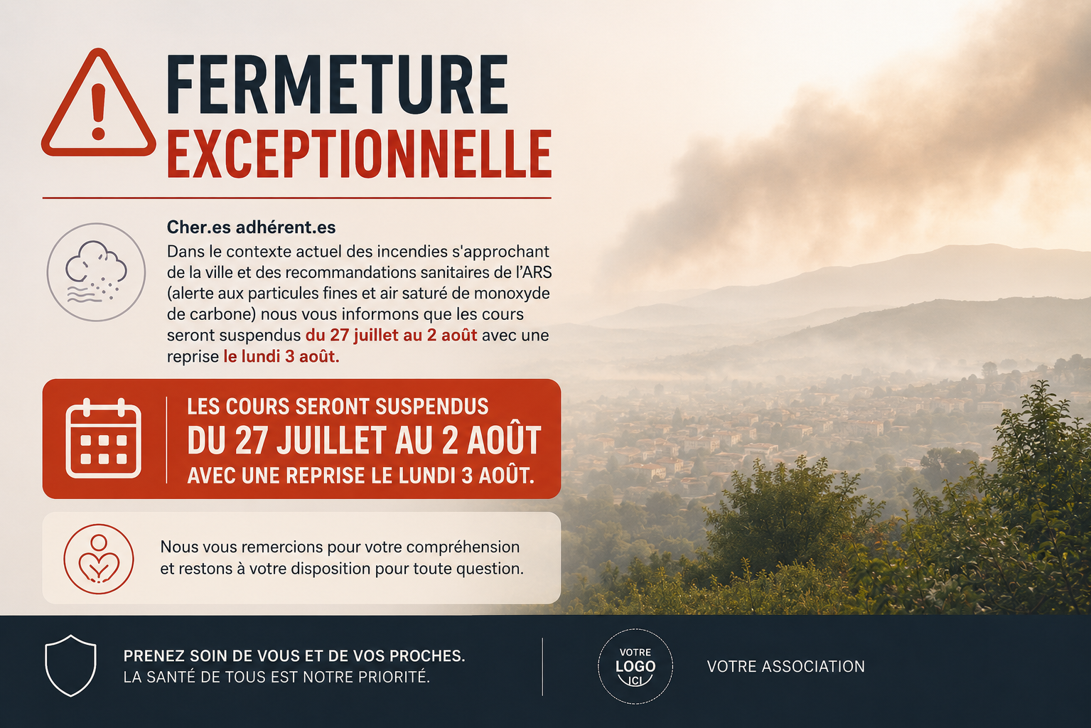 Fermeture Exceptionnelle