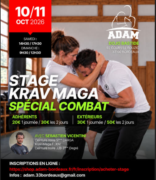 Stage Krav Maga - Spécial Combat