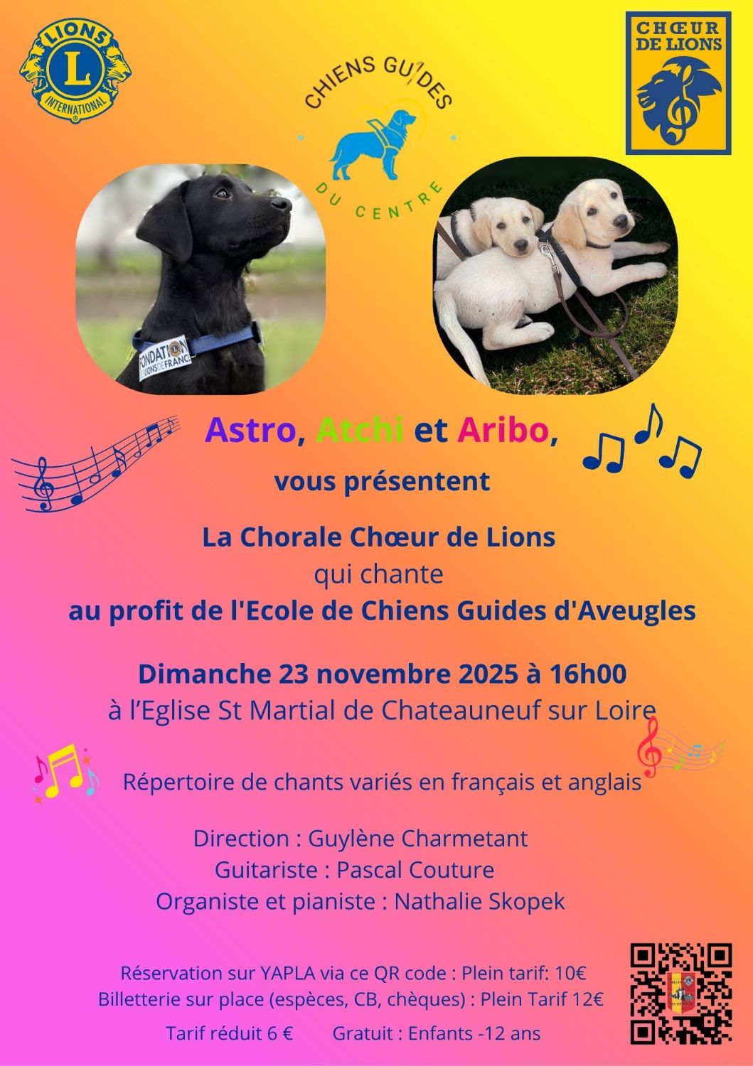 Concert Chorale Choeur de Lions- dimanche 23 novembre 2025-16h00