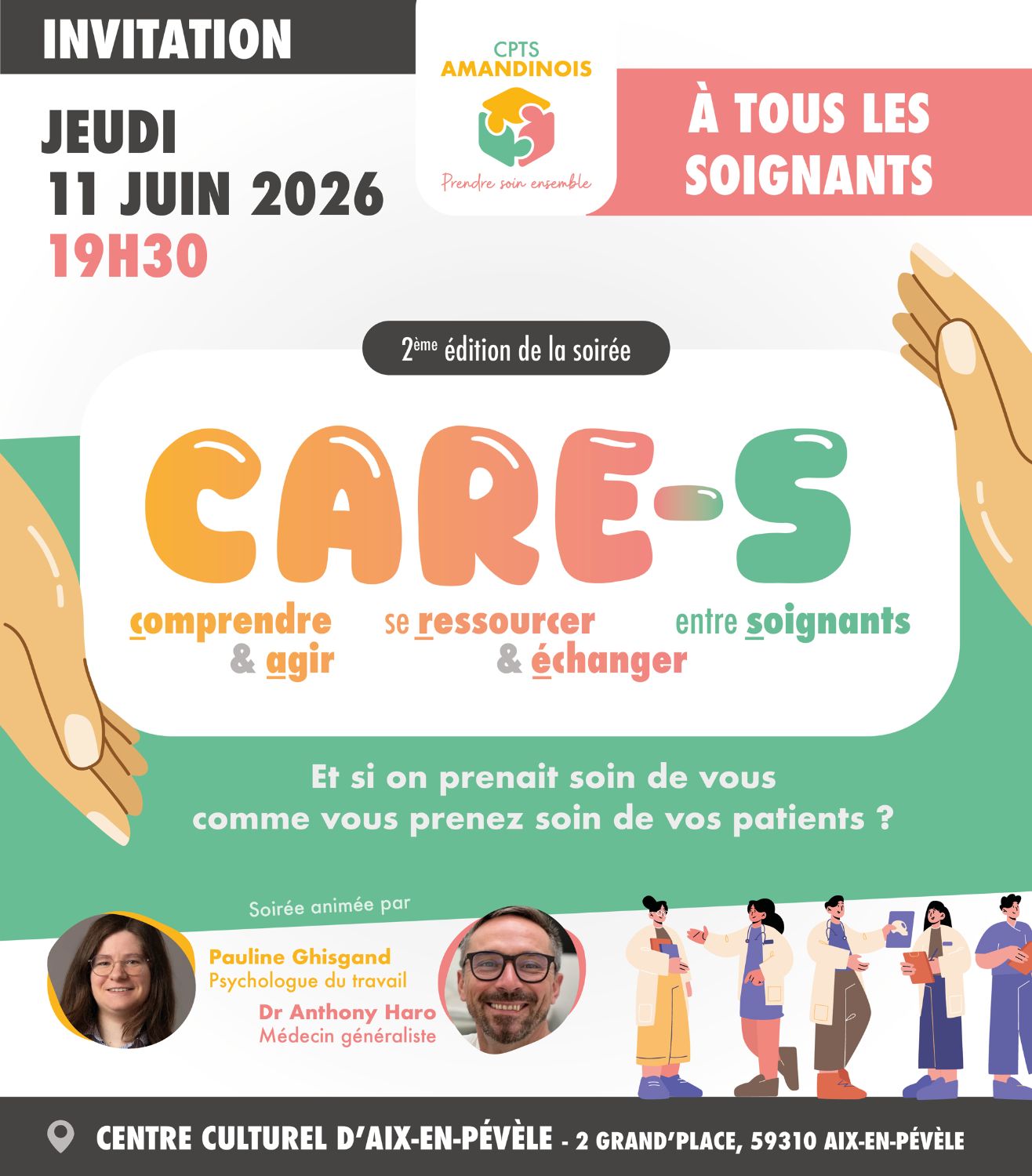 [Ouvert à tous les pro. de santé] Soirée CARE-S (2ème édition) - Mieux vivre son quotidien de soin
