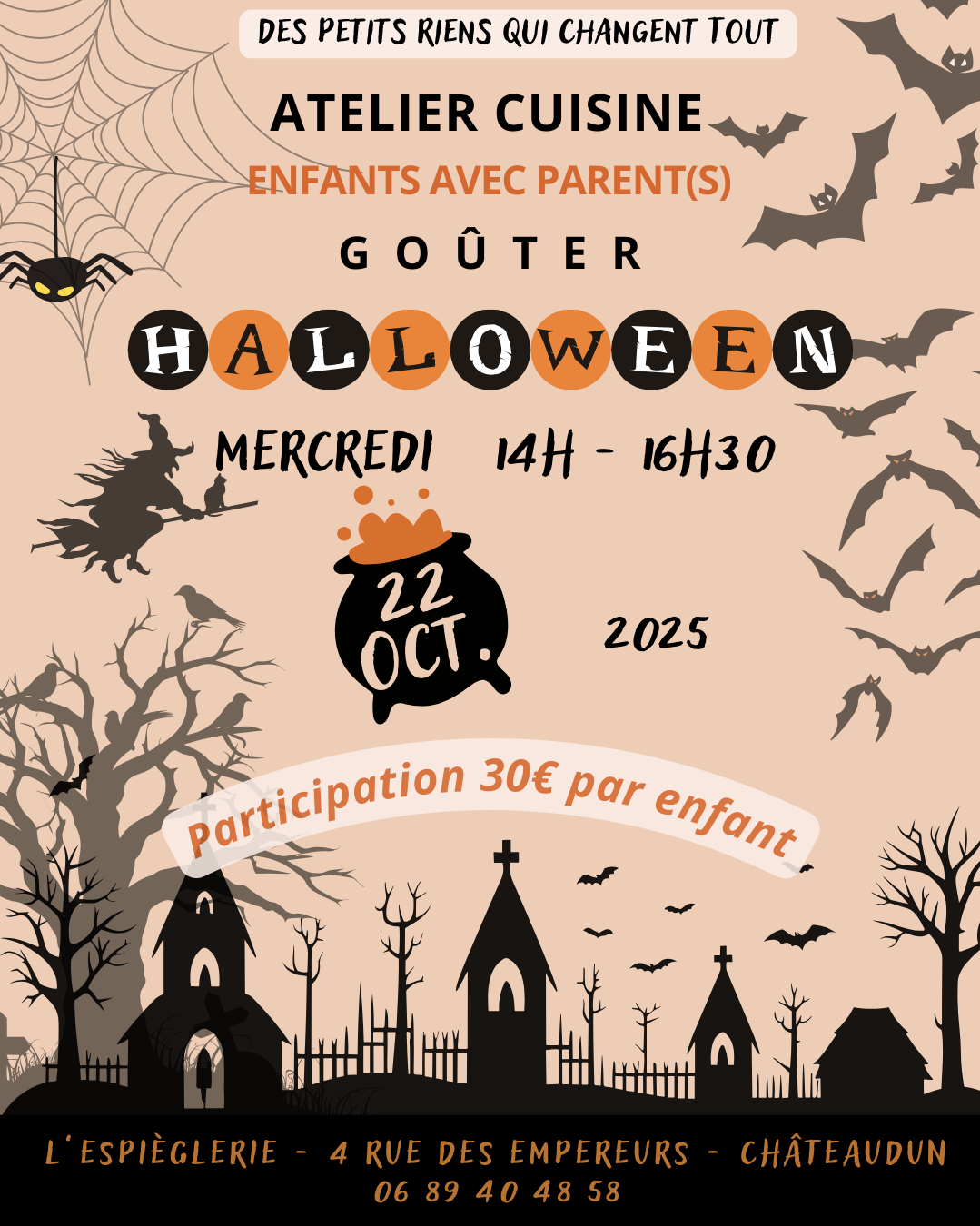 Atelier Cuisine Goûter Enfants Halloween 2025