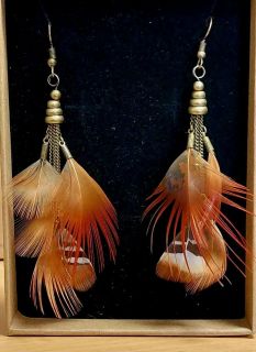 boucles d'oreilles bijoux plumes a la veillée des plumes