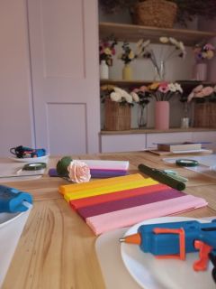 atelier créatif fleur en papier