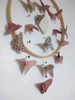 couronne papillons origami au grenier de maelyne