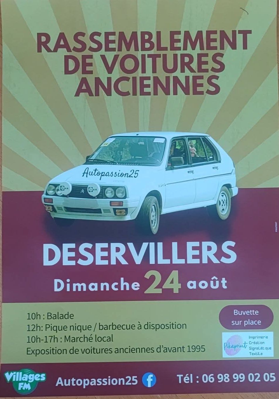 Rassemblement de voitures anciennes