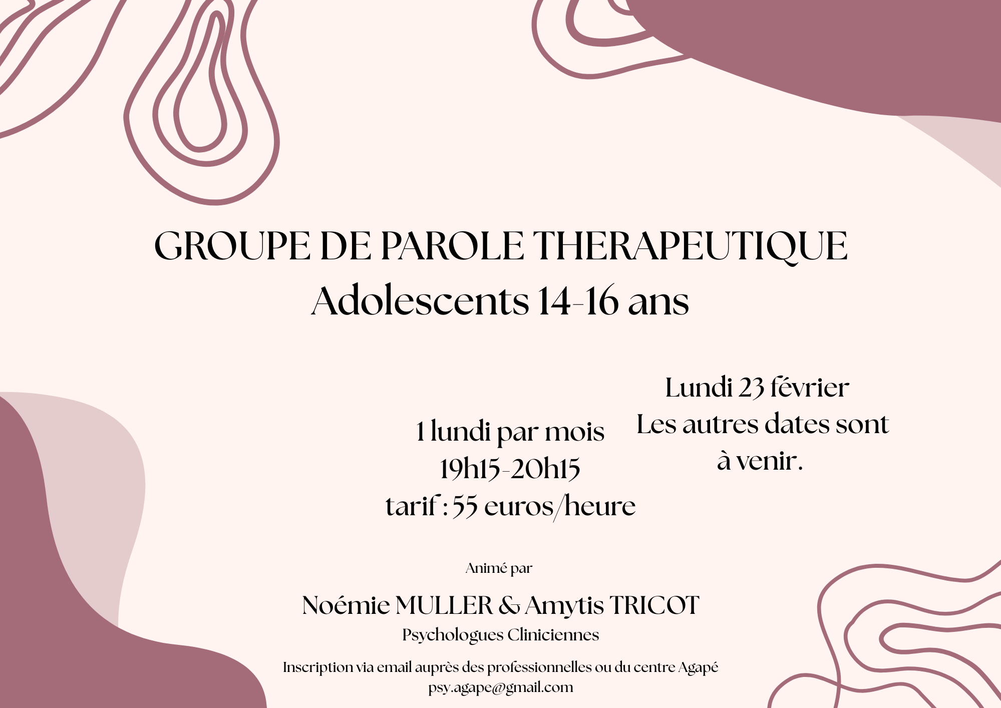 Groupe de parole thérapeutique adolescents 14-16 ans