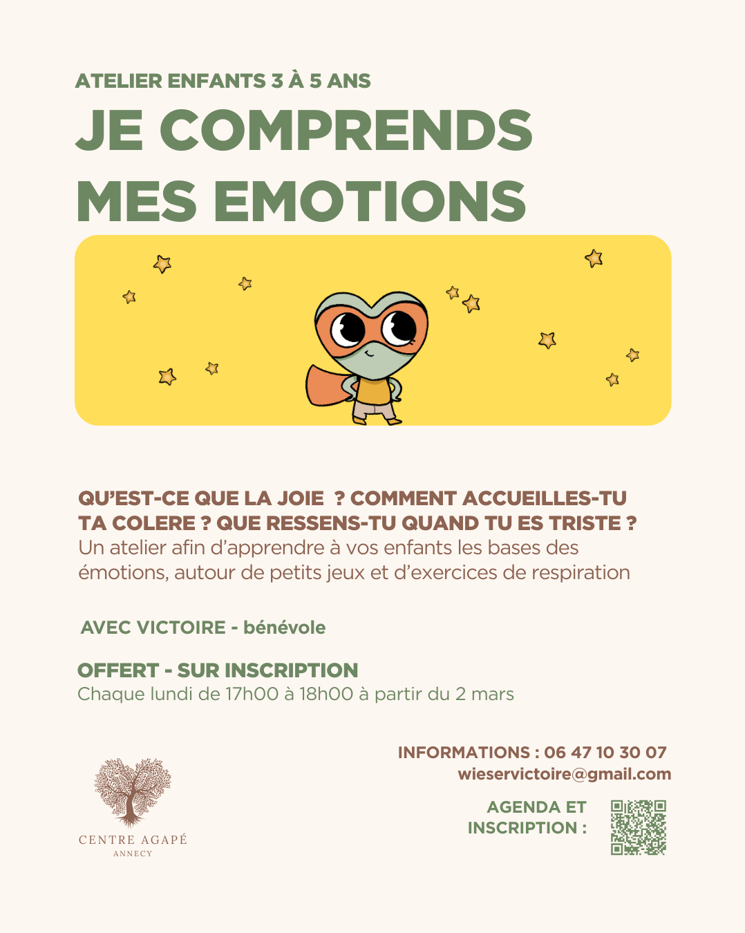 Atelier je comprends mes émotions