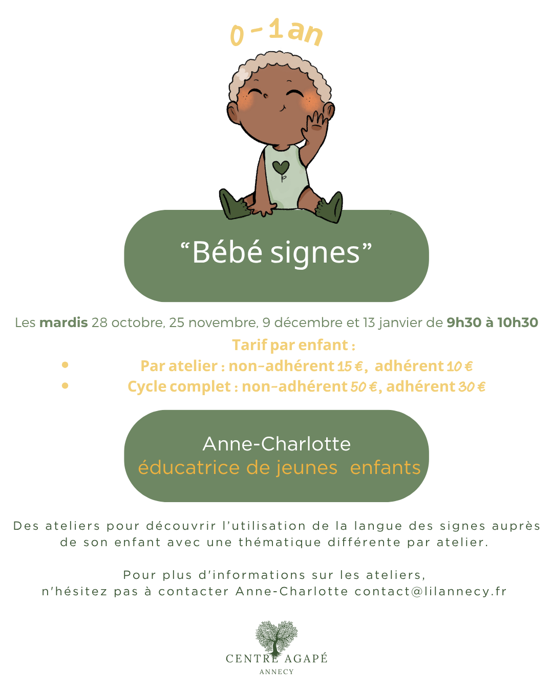Ateliers bébé signes