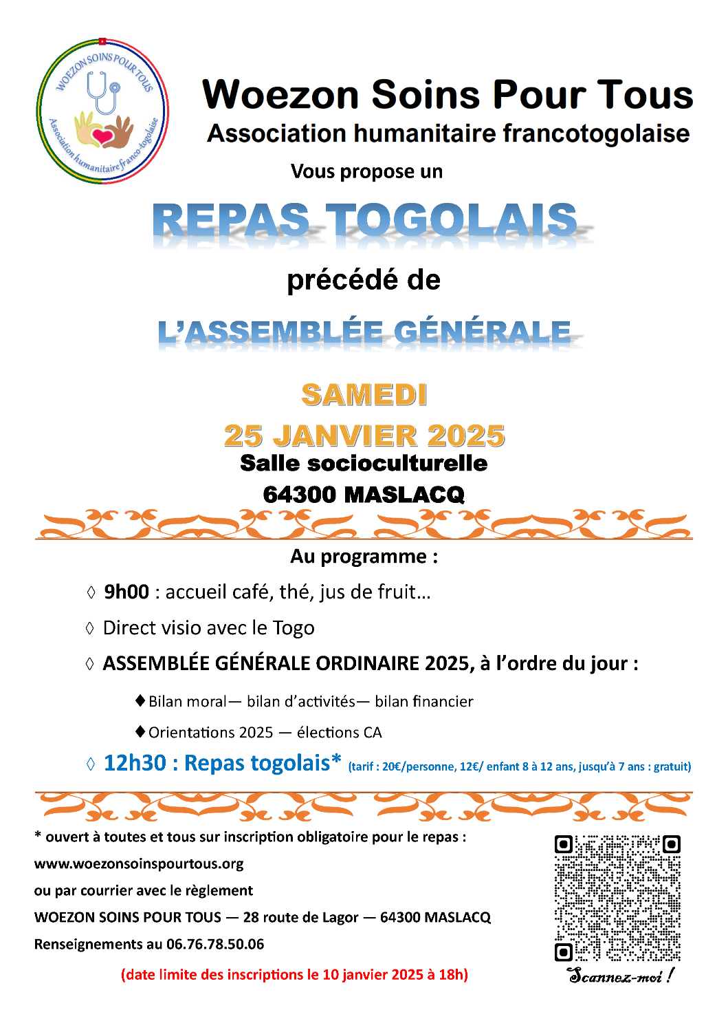 REPAS TOGOLAIS APRES ASSEMBLEE GENERALE