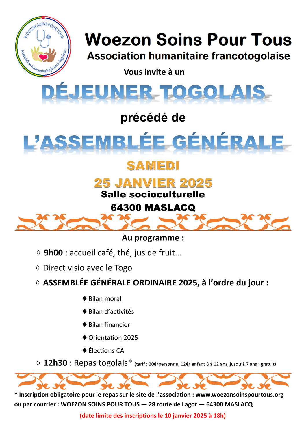 REPAS TOGOLAIS APRES ASSEMBLEE GENERALE