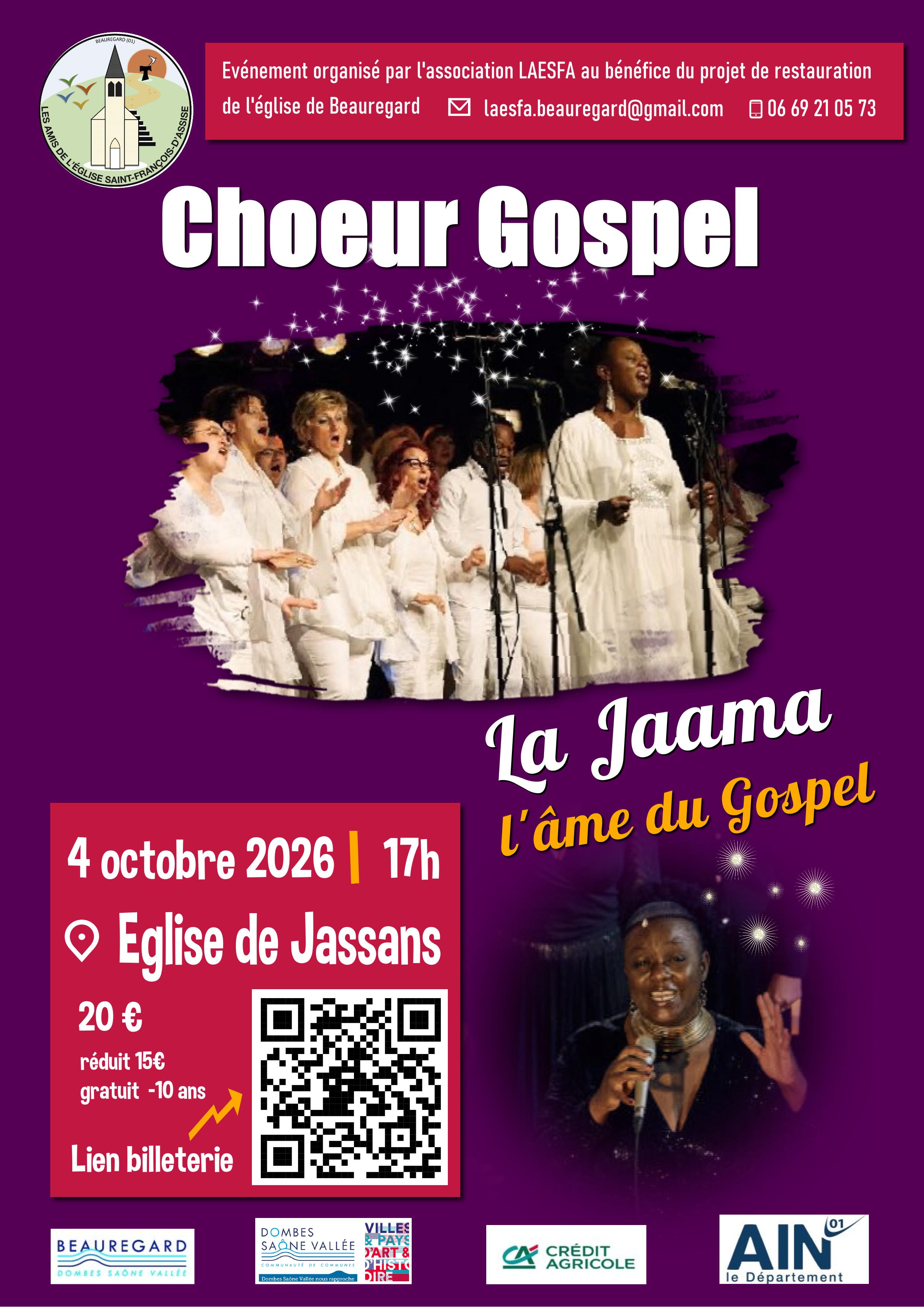 "La Jaama" concert gospel 4 octobre 2026