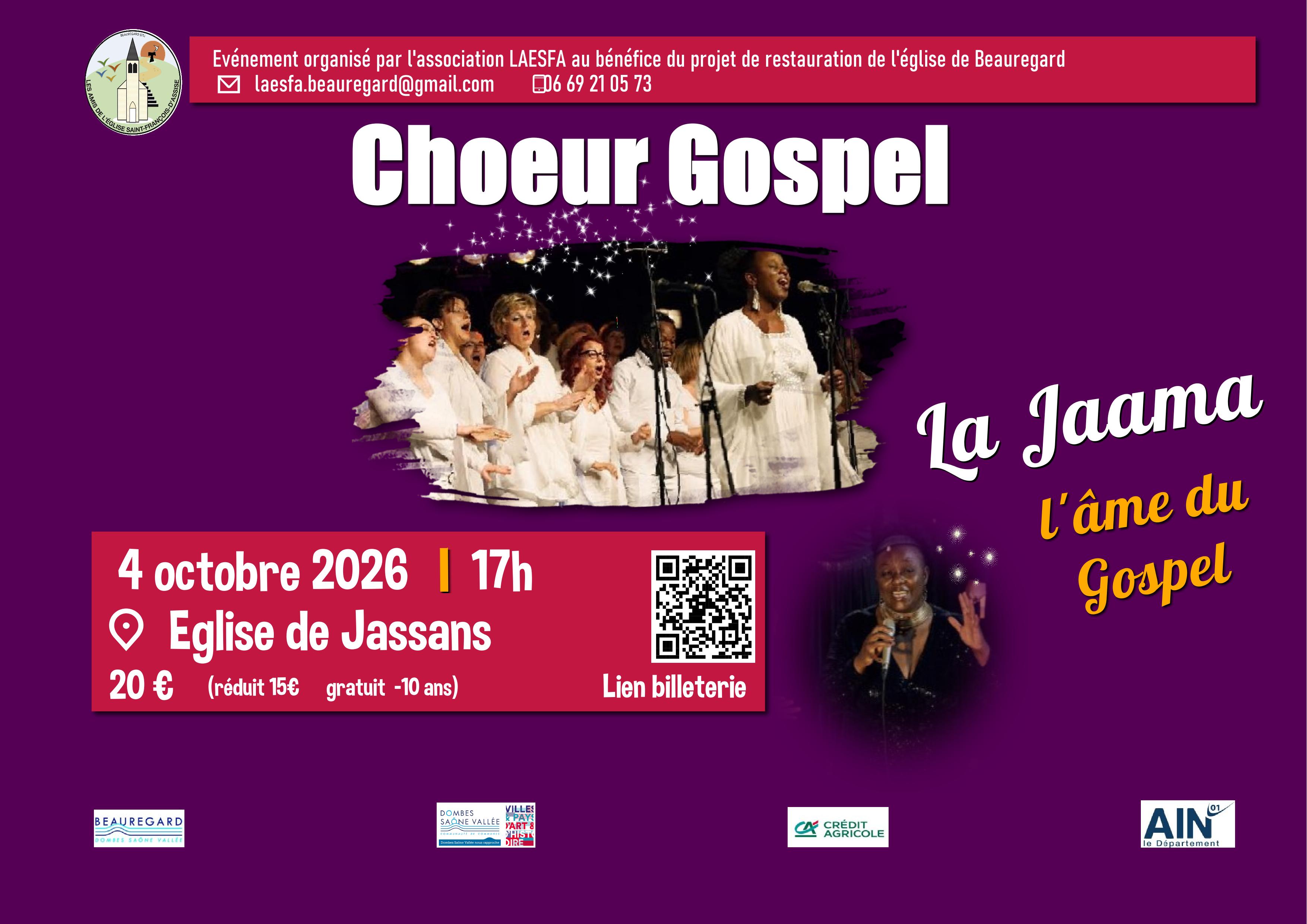 "La Jaama" concert gospel 4 octobre 2026