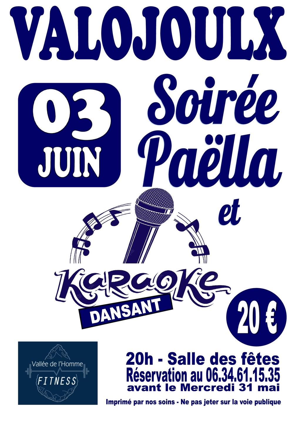 REPAS PAELLA KARAOKE/DANSANT