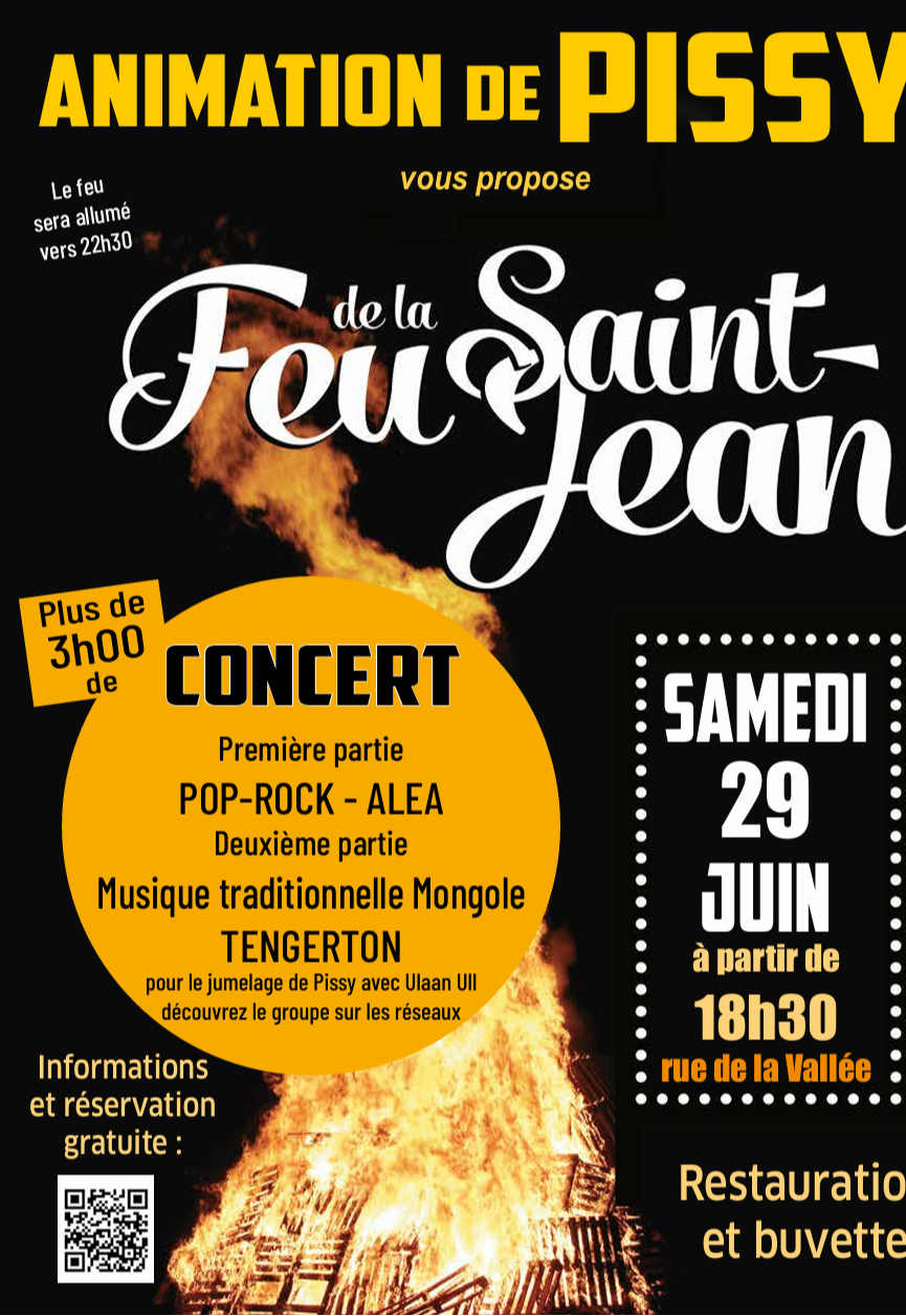 Concerts et Feu da la saint jean - gratuit - Pissy édition 2024
