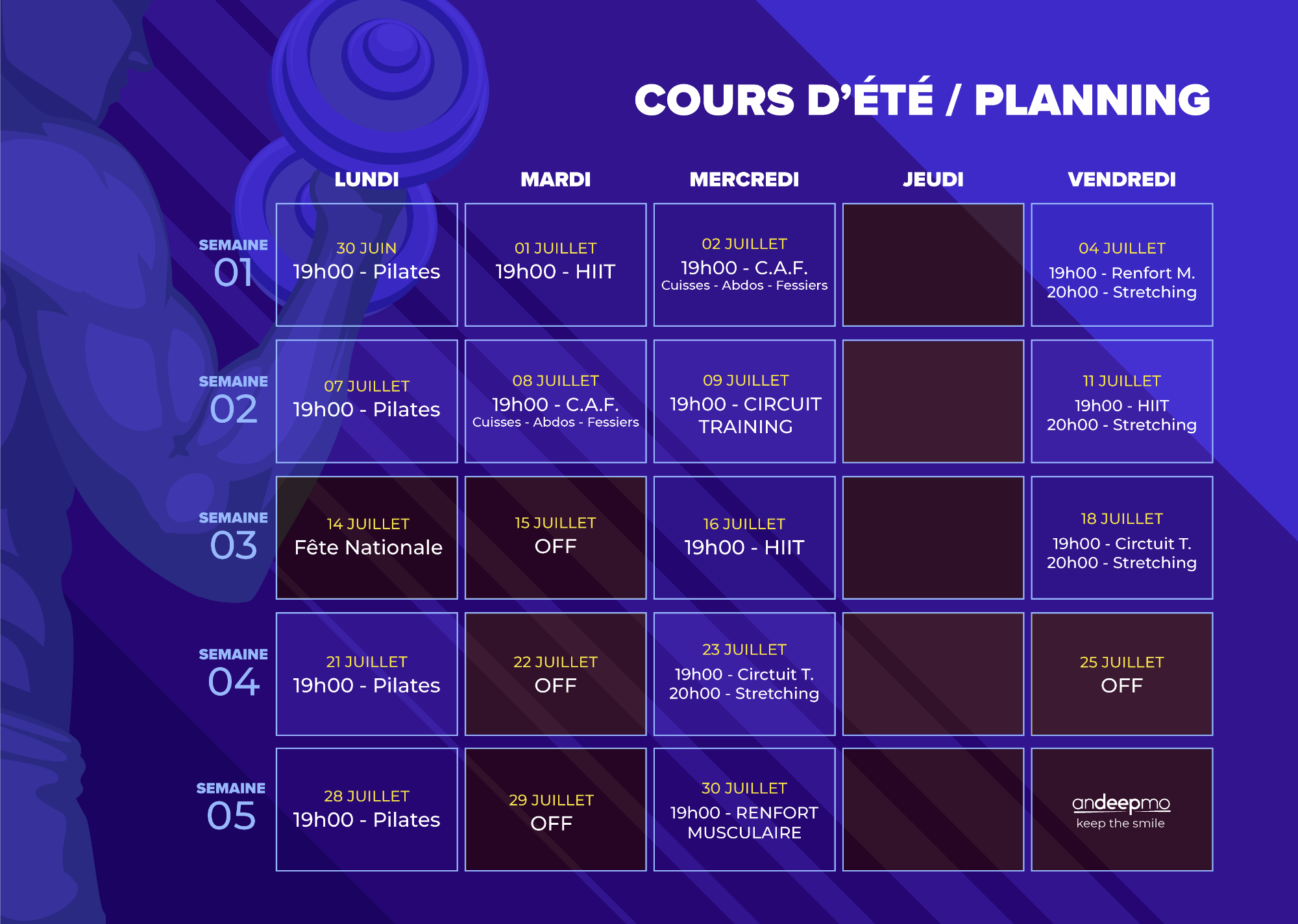 Cours d'été 2025