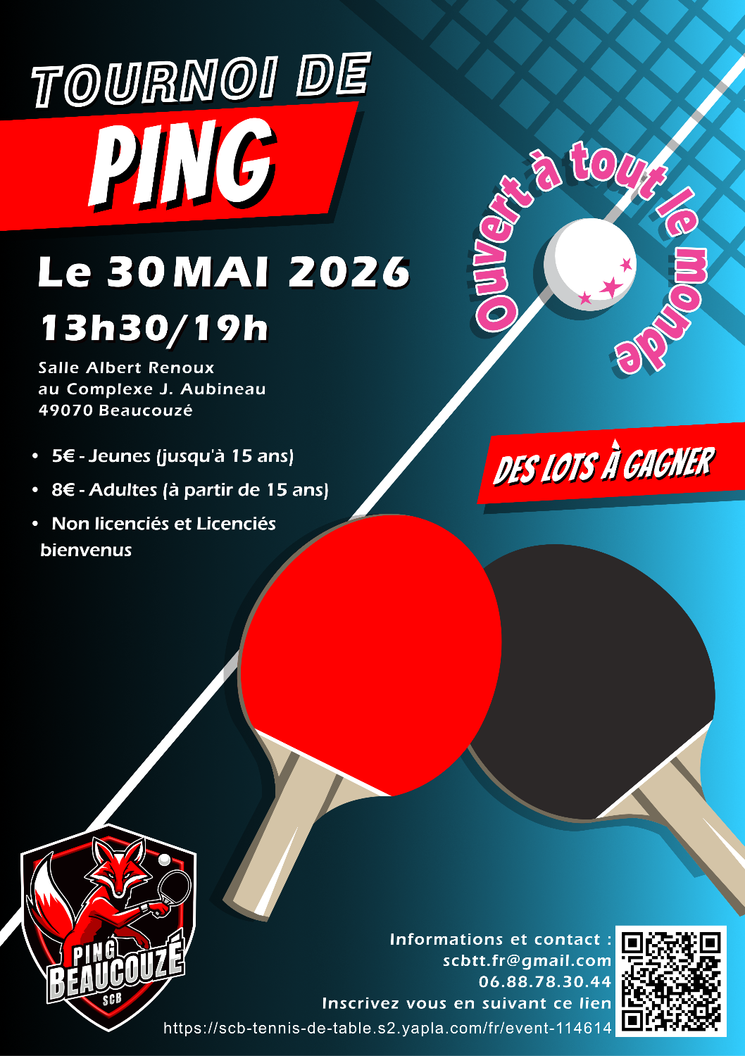 Tournois de Ping 30/05/2026