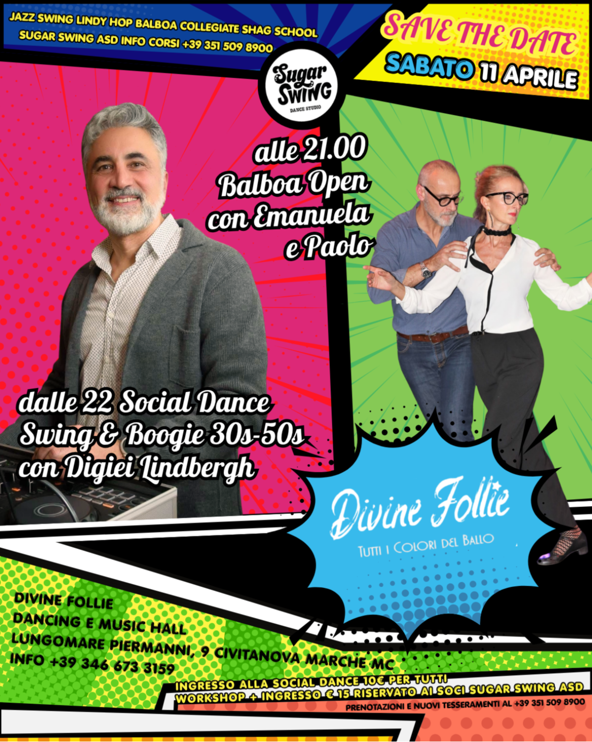 DIVINE FOLLIE Workshop + Social Dance a Civitanova Marche