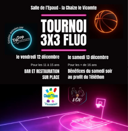 Tournoi de basket fluo 12 et 13 décembre 2025