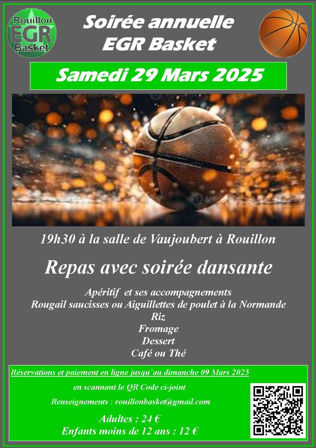 Soirée annuelle EGR Basket