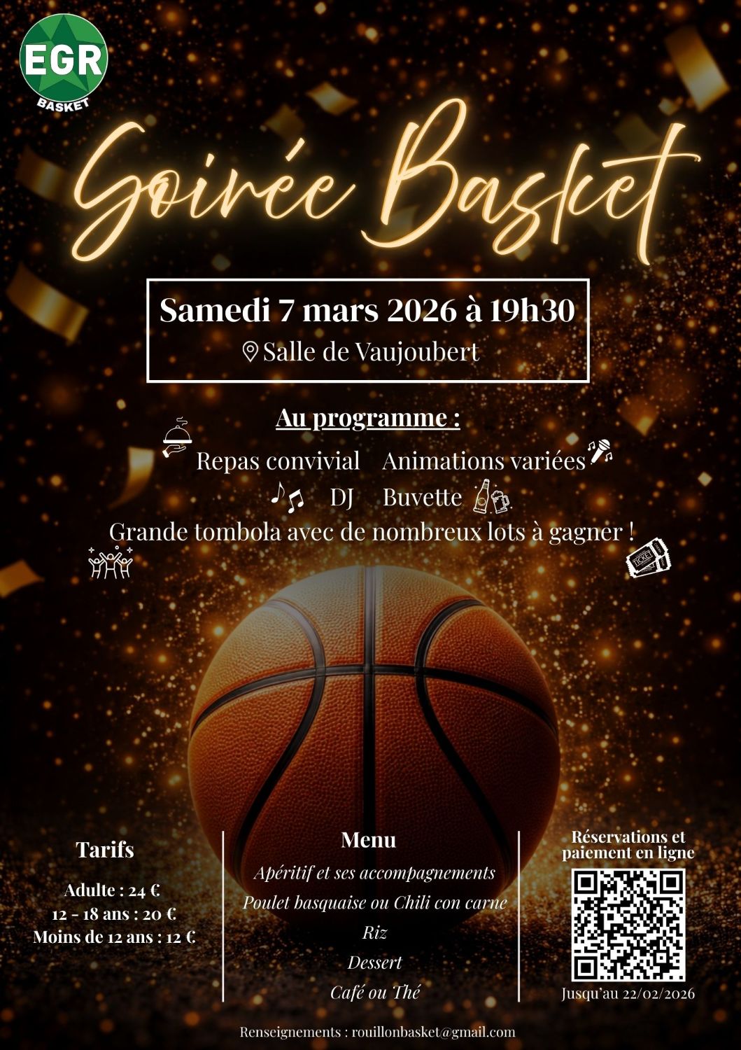 Soirée annuelle EGR Basket 2026