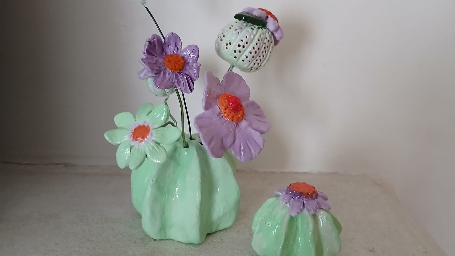 Atelier Fabrication de fleurs en argile 2ème partie