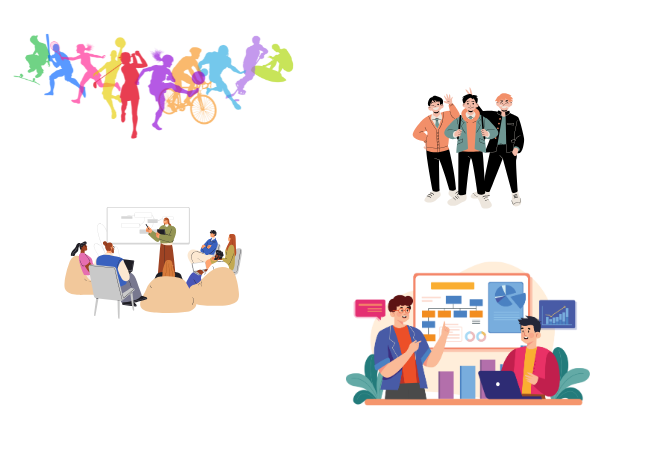 Illustrations de nos actions : sorties et événements, activités et ateliers, conférences, formations