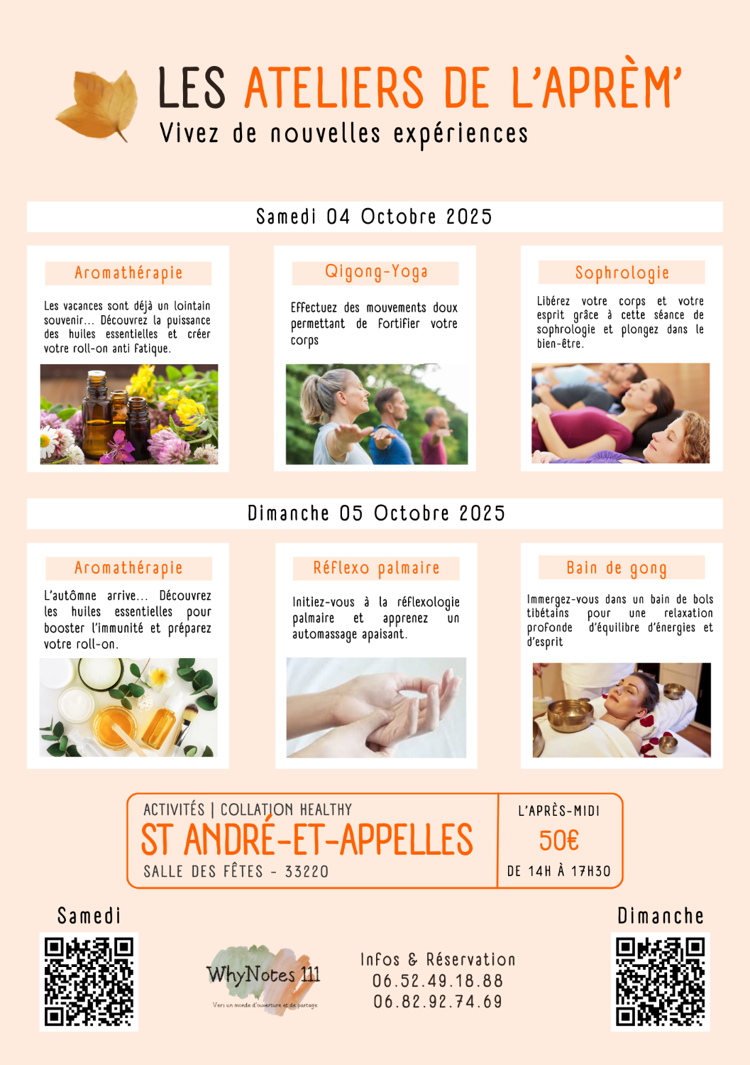 Les Ateliers de l’Aprèm - SAMEDI