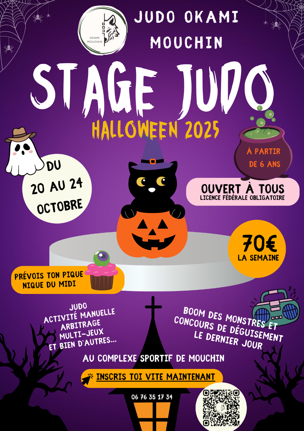 Stage Judo vacances Octobre 2025