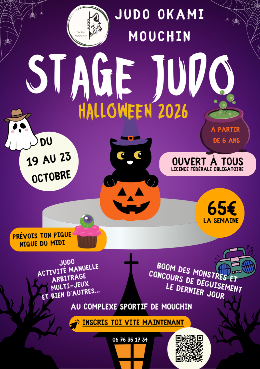 Stage Judo vacances Octobre 2026