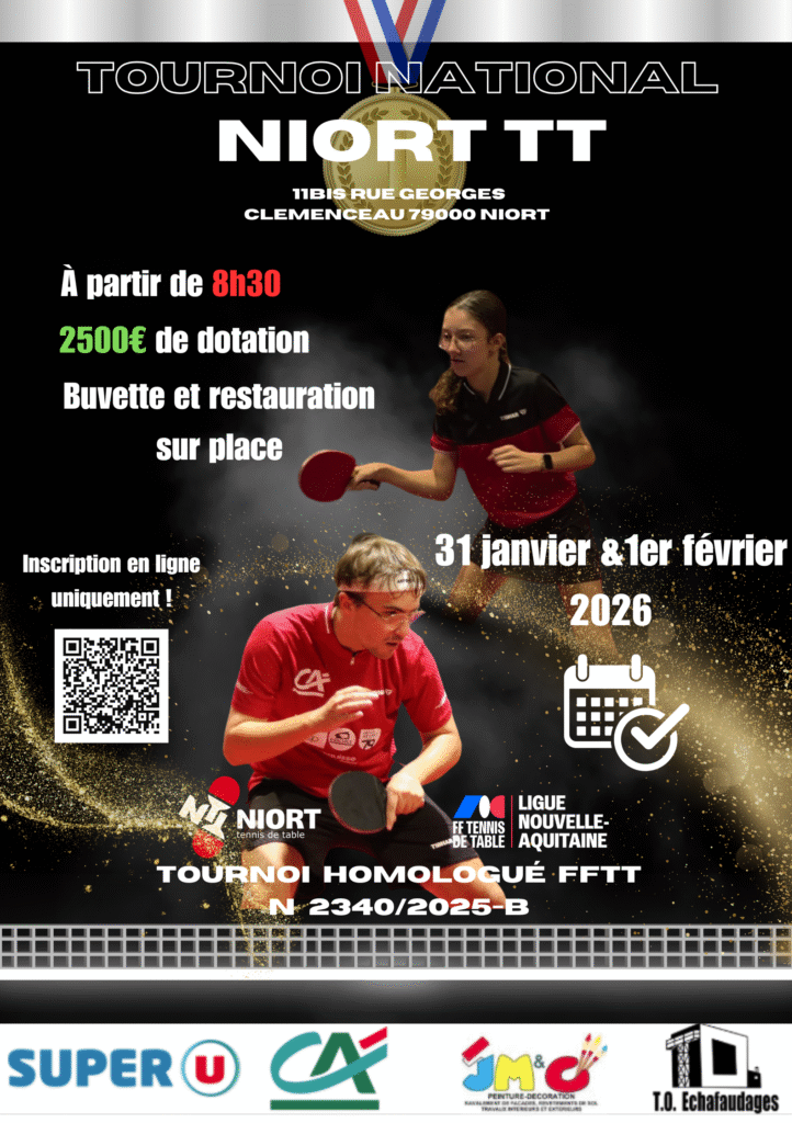 Tournoi 2026 Niort TT national B