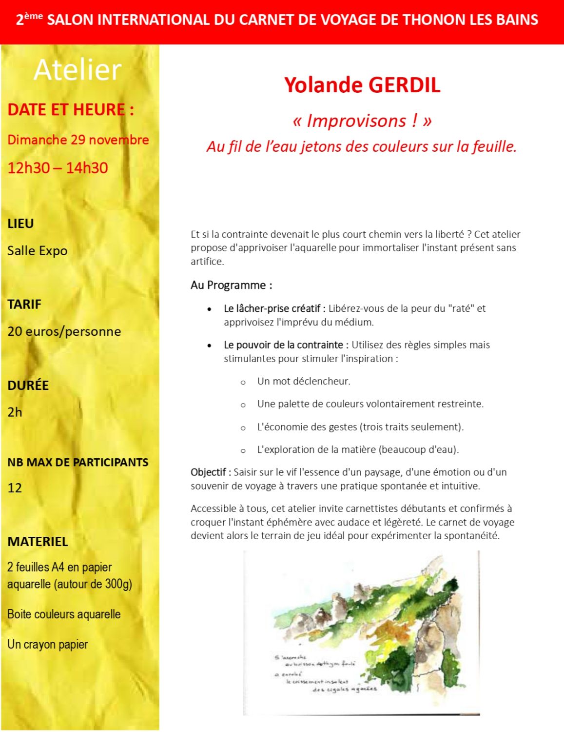 Improvisons, au fil de l'eau jetons les couleurs sur la feuille