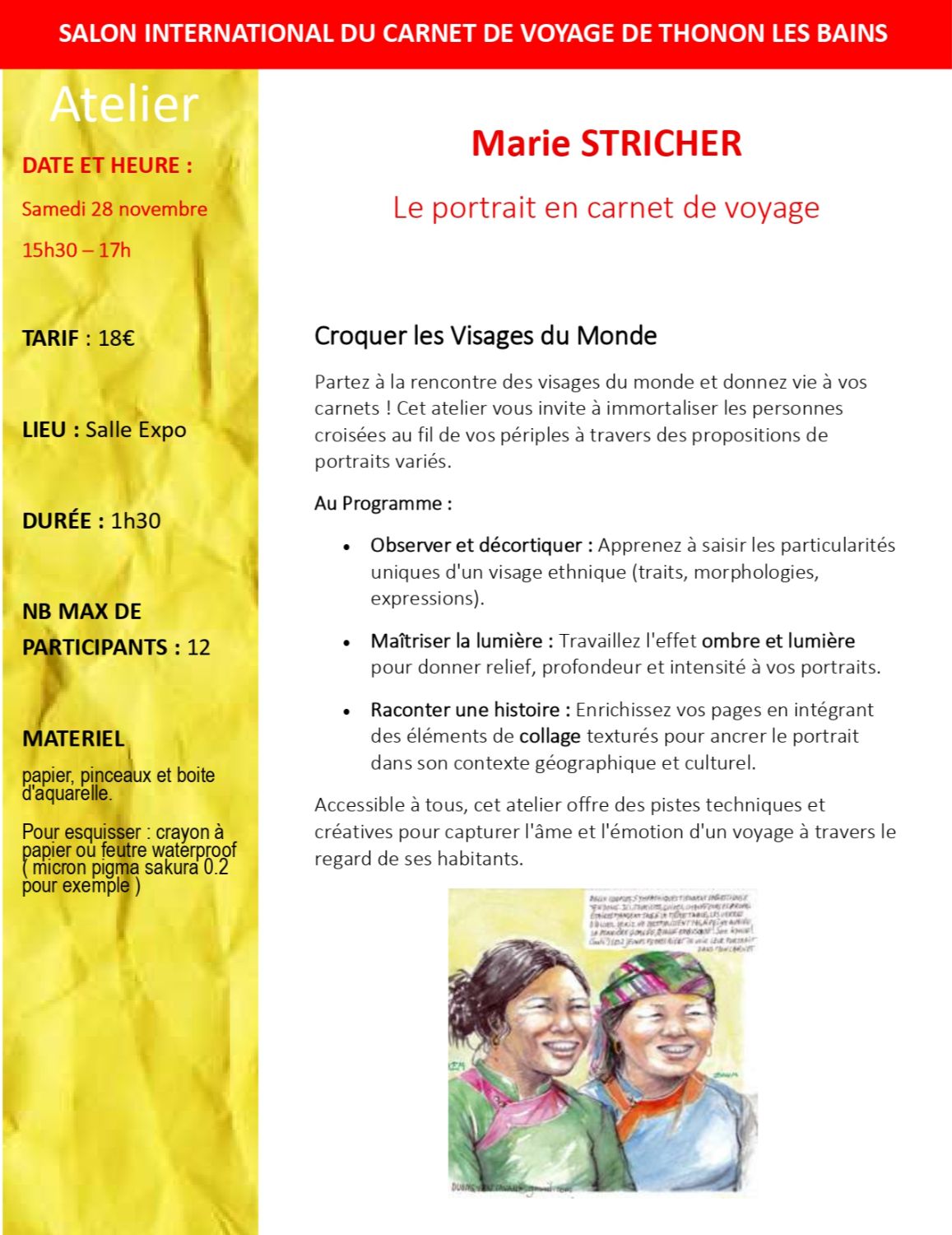 Le portrait en carnet de voyage