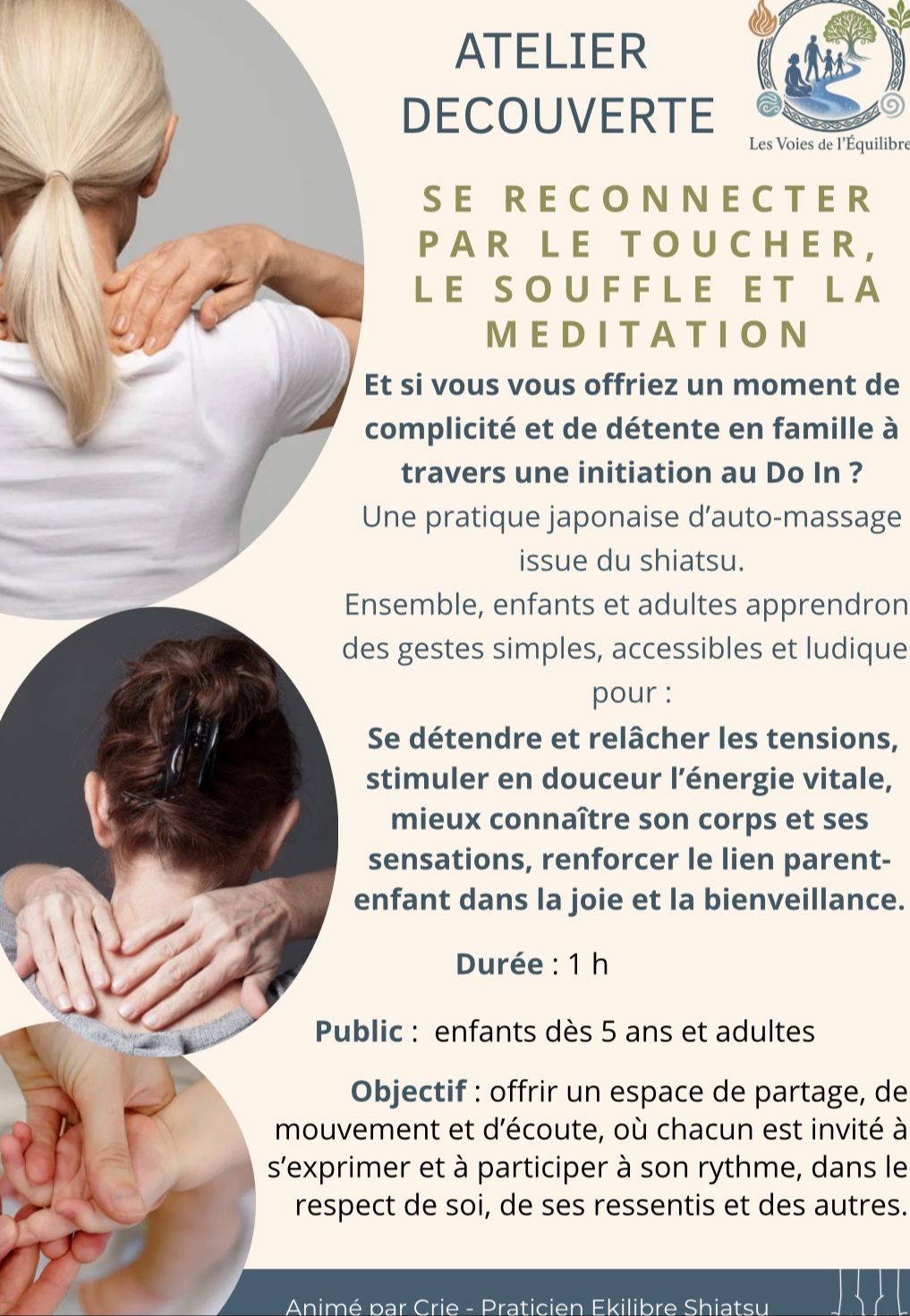 Se reconnecter par le toucher le souffle et la méditation