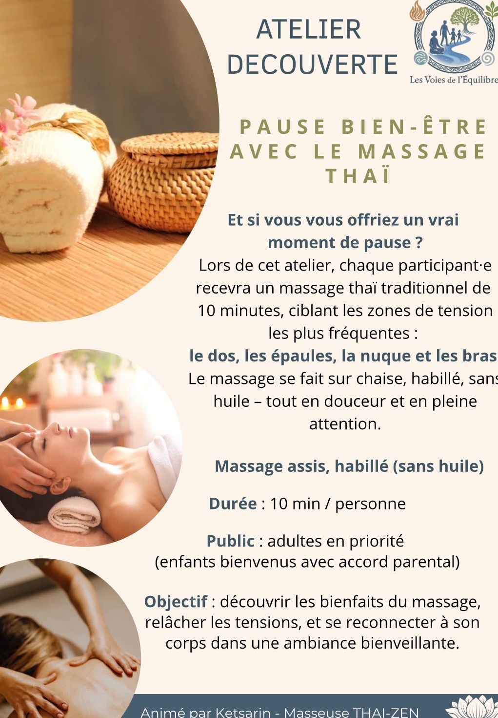 Pause bien être avec le massage thaï