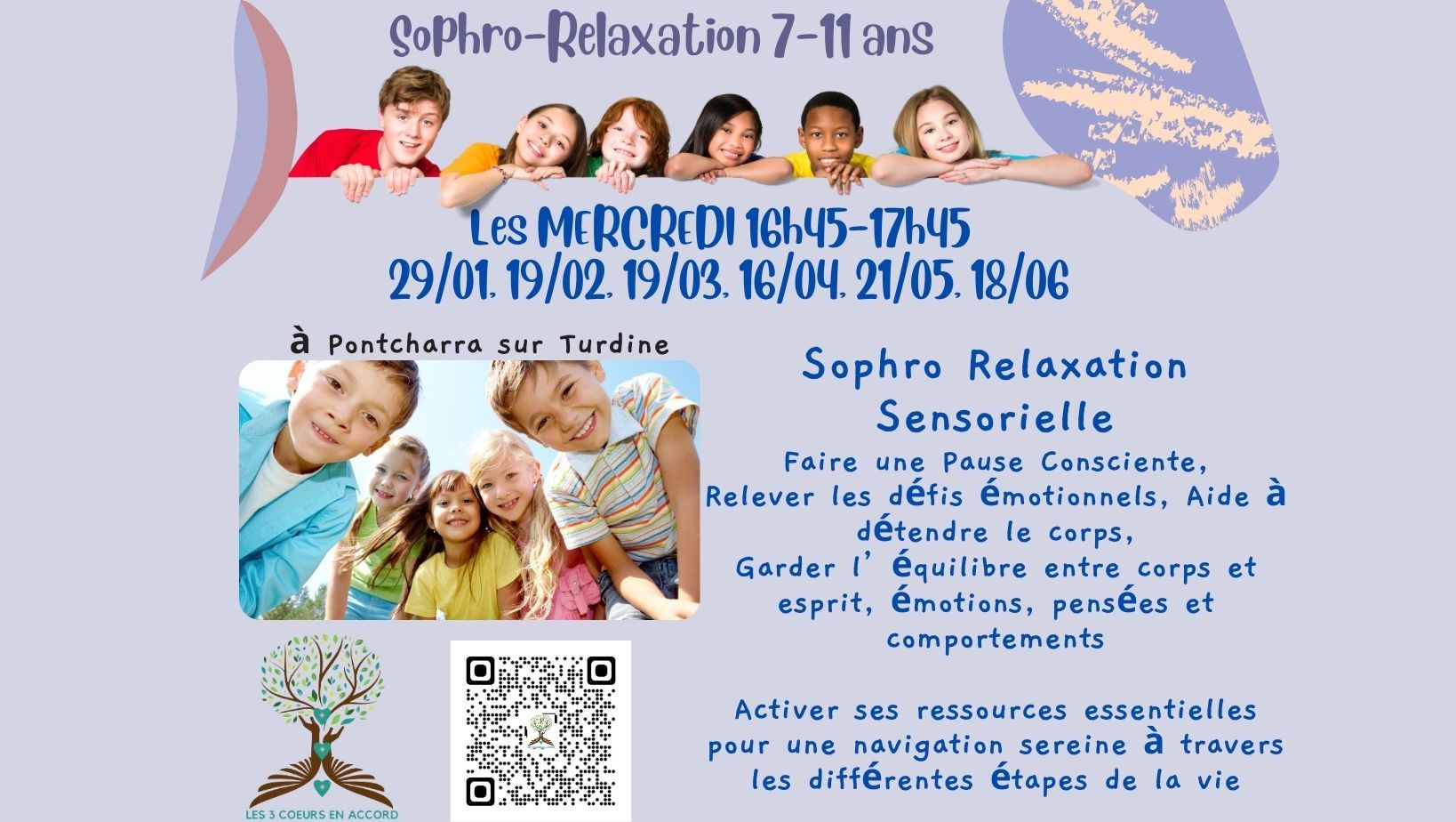 SOPHRO-RELAXATION SENSORIELLE ENFANT PROCHAINE SESSION 19/03 MERCREDI 7-11 ans 16h45-17h45