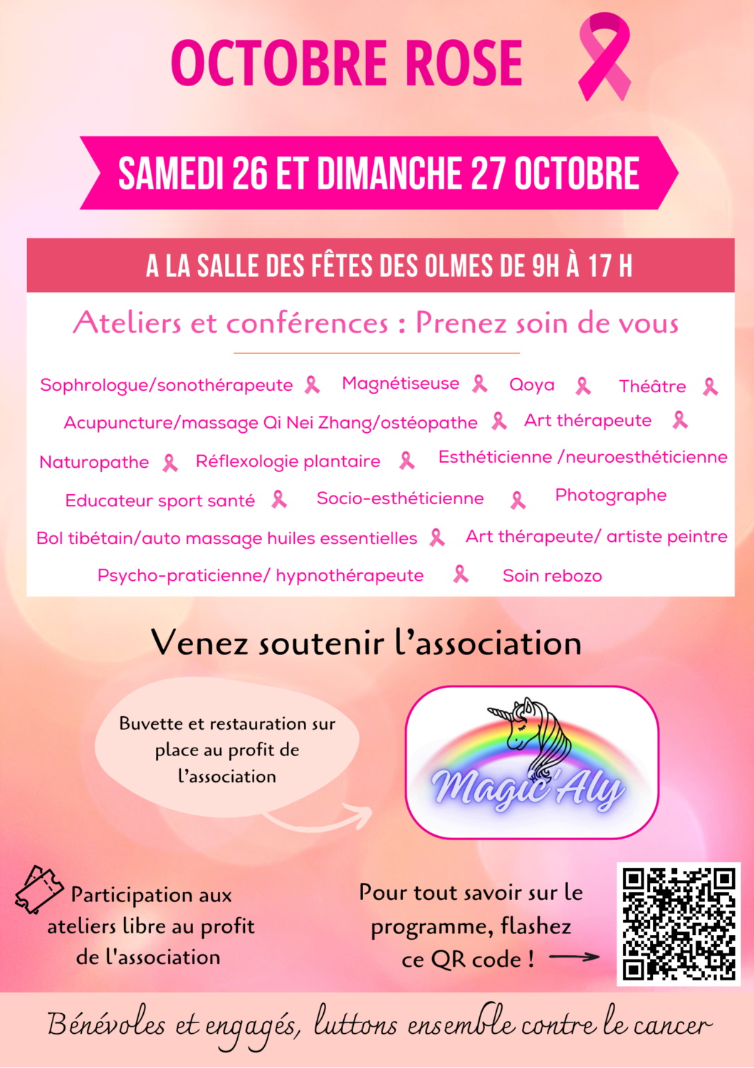 Octobre Rose Ateliers et Conférence