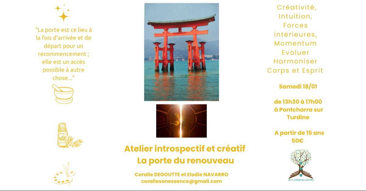 Voyage sonore, olfactif et atelier créatif 2025  La porte vers un renouveau