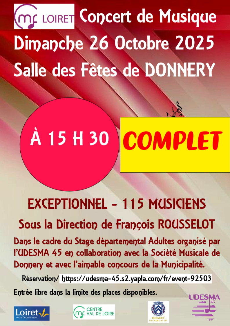 Concert de Musique Stage Adultes CMF Loiret