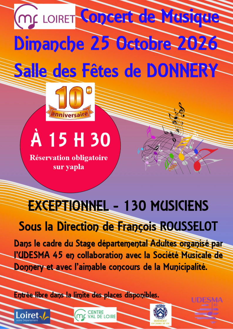 Concert Stage Adultes CMF Loiret