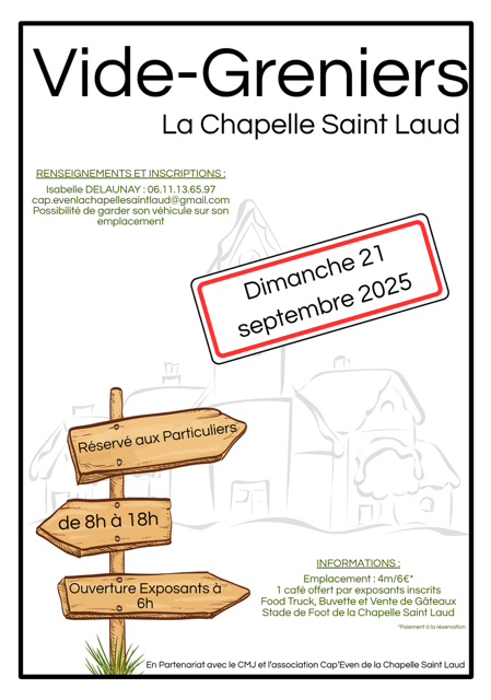 VIDE GRENIERS LA CHAPELLE ST LAUD