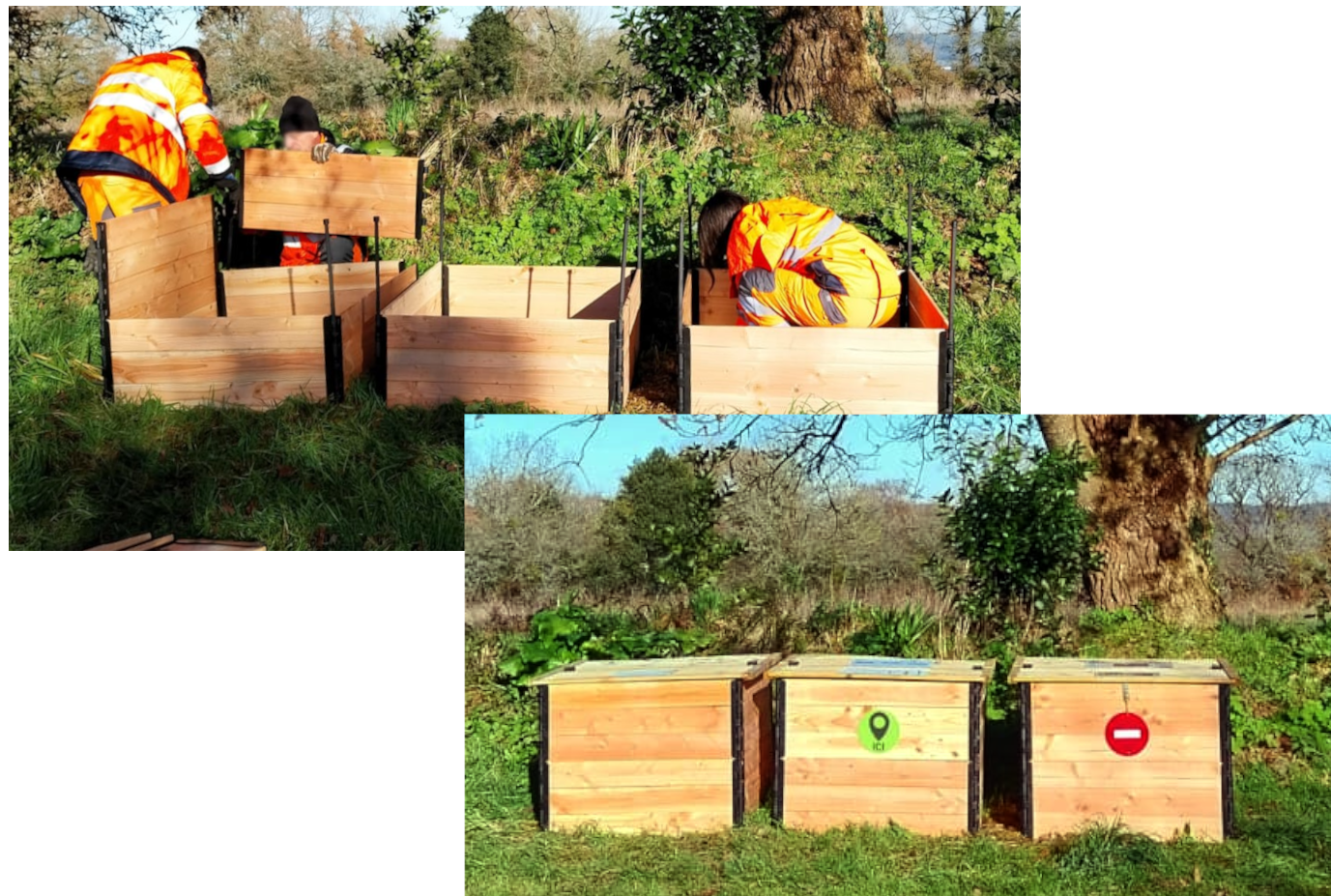 Mise en place de composteurs