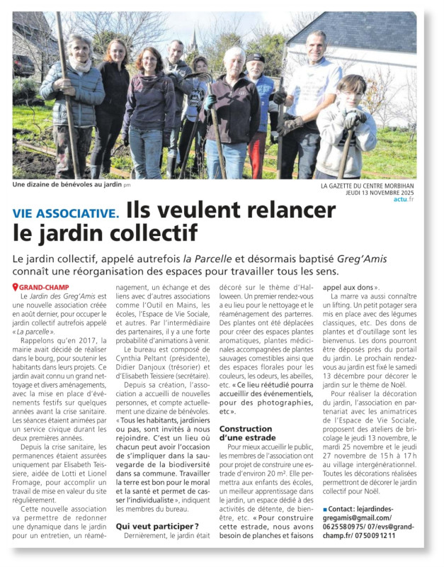 Ils veulent relancer le jardin collectif