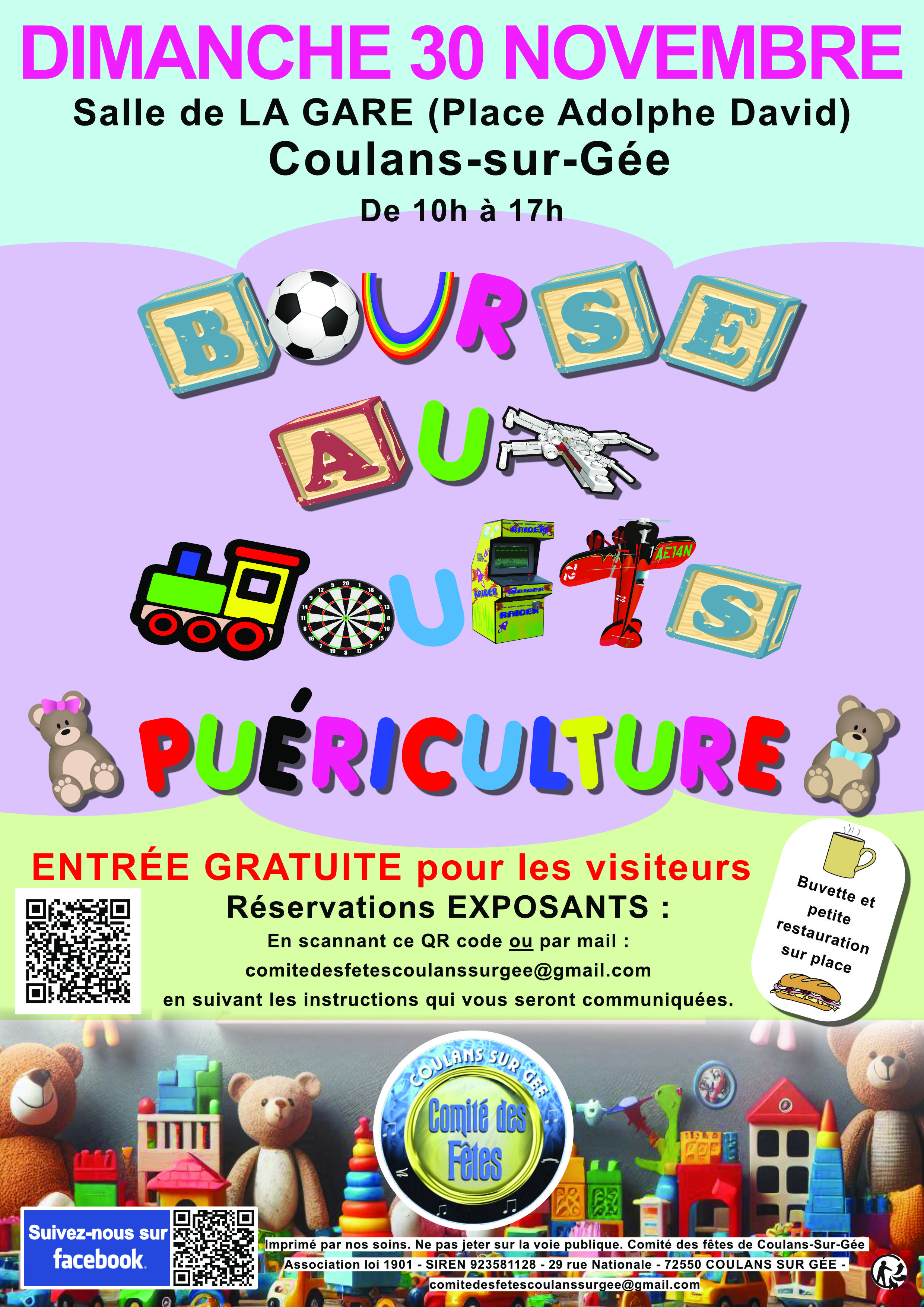 Bourse aux jouets et matériel de puériculture