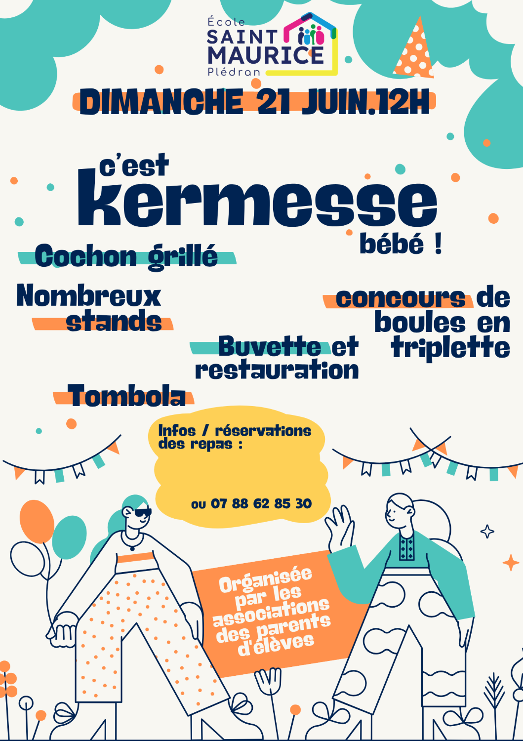 Repas de la kermesse de l'école Saint-Maurice